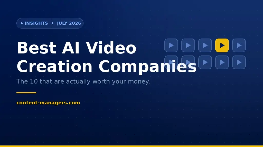Best AI Video Creation Companies (August 2026)